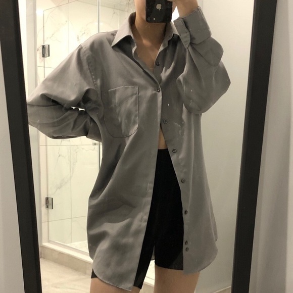 Grey Button Down - Picture 3 of 4